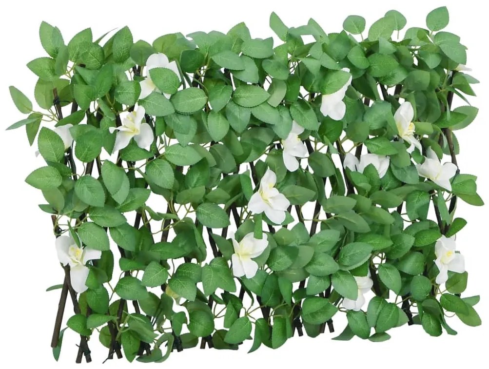 vidaXL Treliça de hera artificial extensível 180x30 cm verde