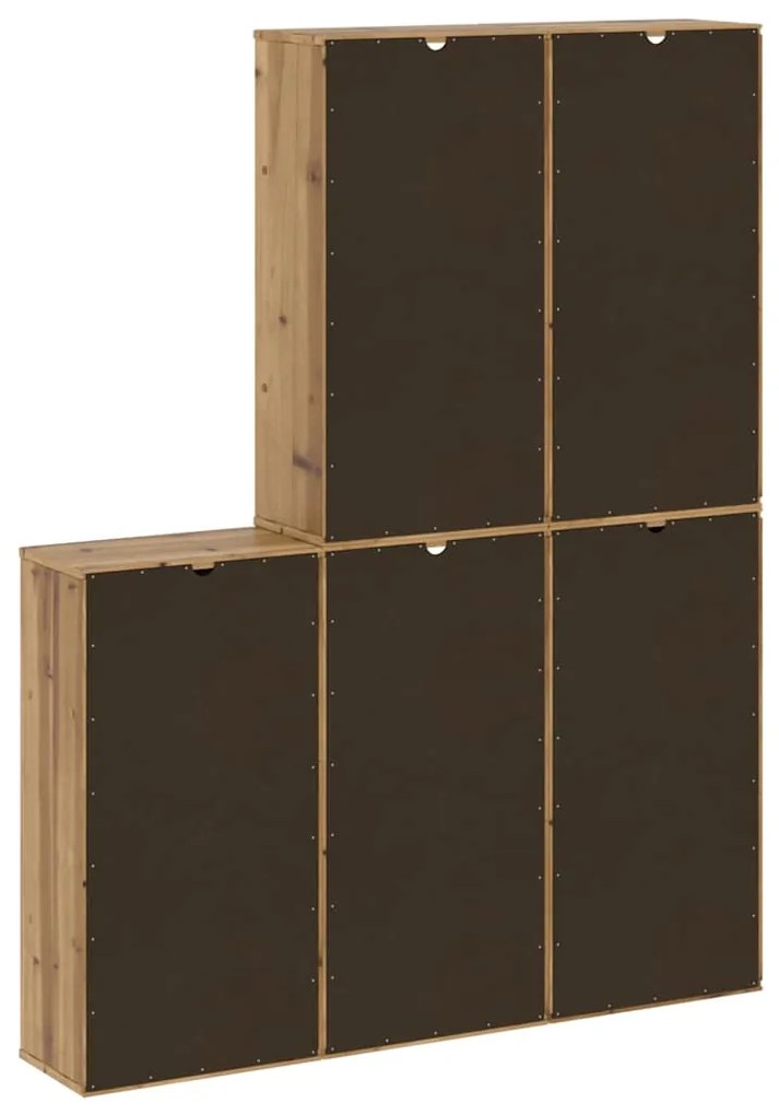 Móveis de apoio 5 pcs ODDA 40x24x79 cm pinho de madeira maciça