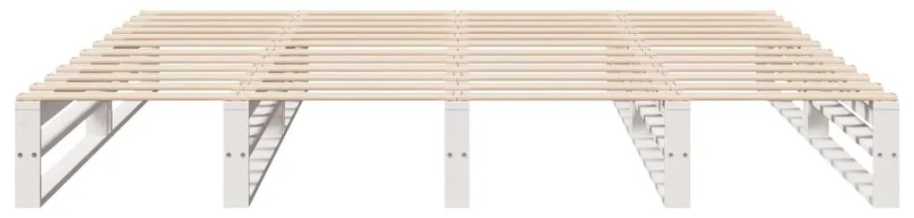 Cama sem colchão 180x200 cm madeira de pinho maciça branco