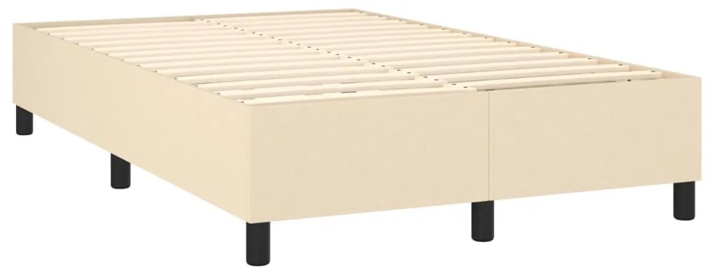 Estrutura de cama 120x200 cm tecido cor creme