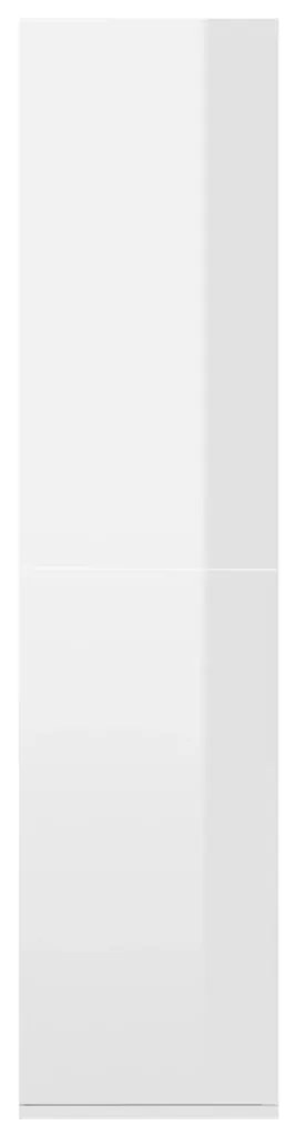 Estante/aparador derivados de madeira branco brilhante