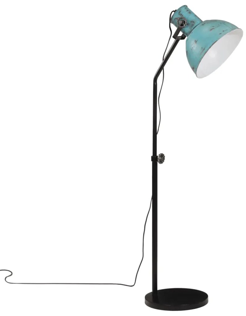 Candeeiro de pé 25 W 30x30x90-150 cm E27 azul desgastado
