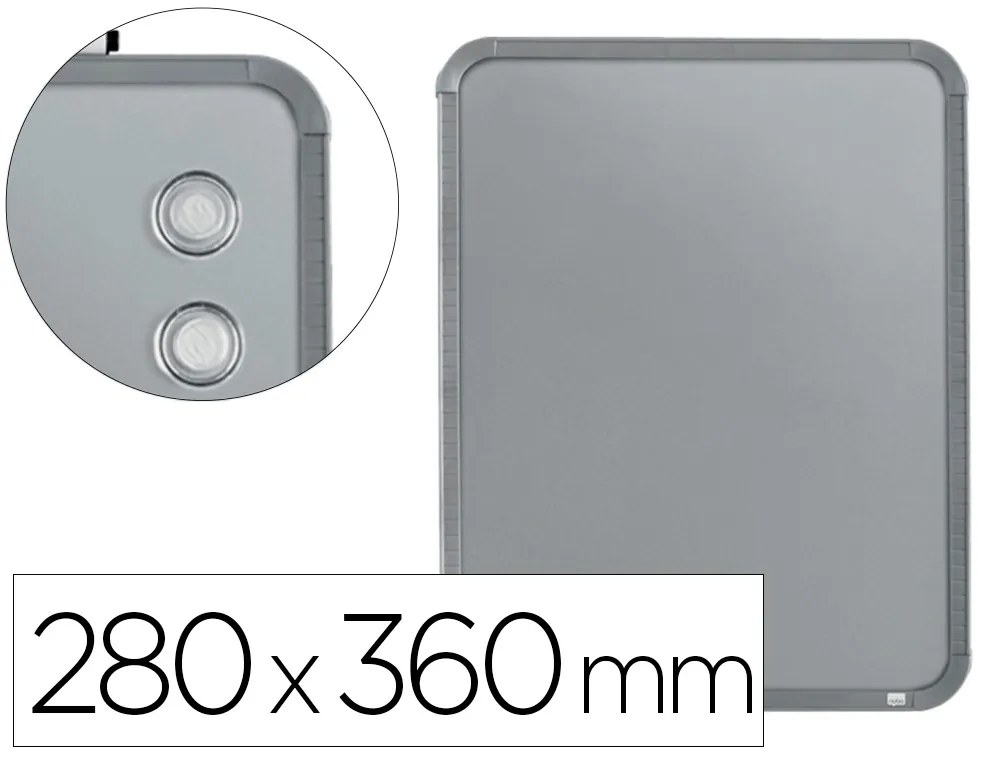 Quadro Nobo Magnético para a Casa Moldura Slim em Aco Prata 280x360 mm