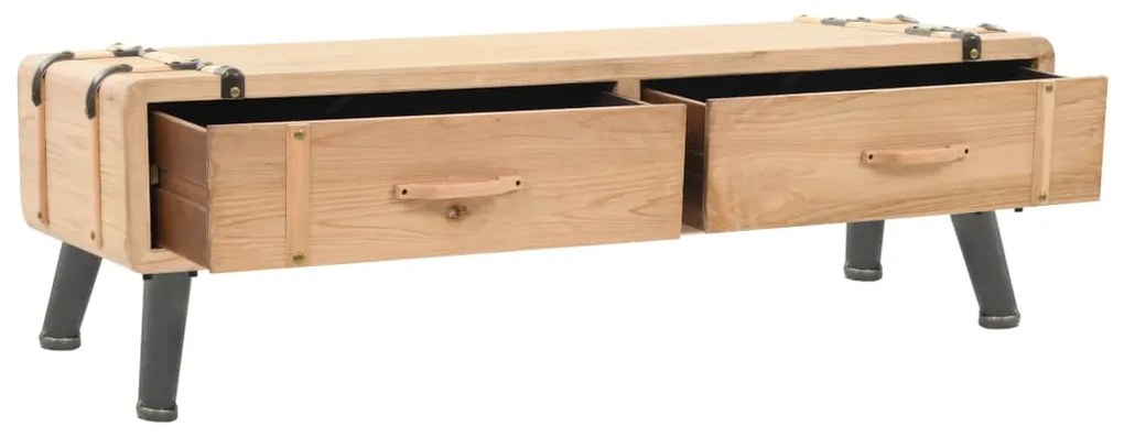 Móvel de TV madeira de abeto maciça 110x33x35 cm