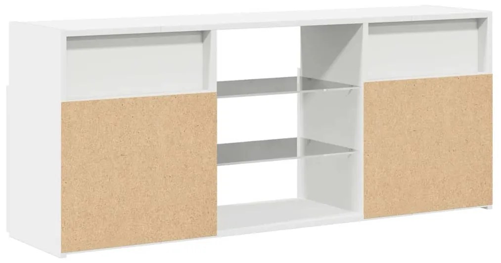Móvel de TV com luzes LED 120x30x50 cm branco
