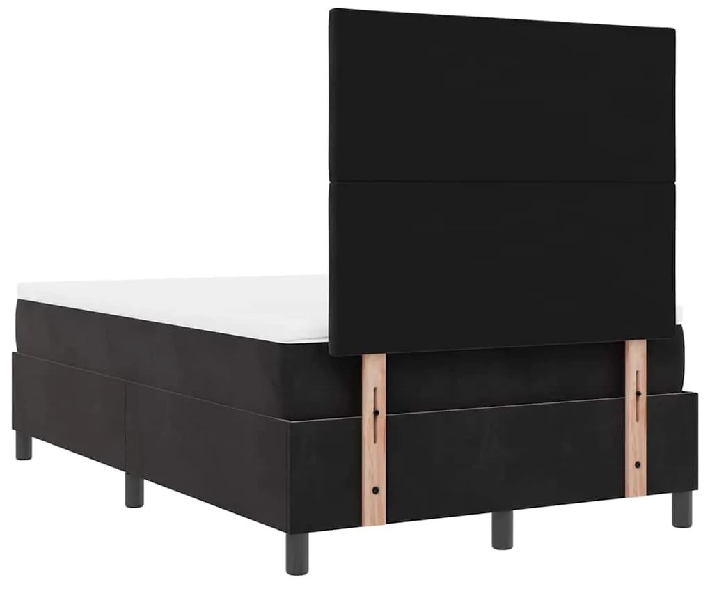 Cama Box com Colchão e LED VidaXL Preto 120x200 cm Veludo