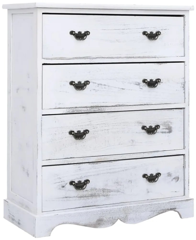 vidaXL Armário com gavetas 60x30x75 cm madeira branco