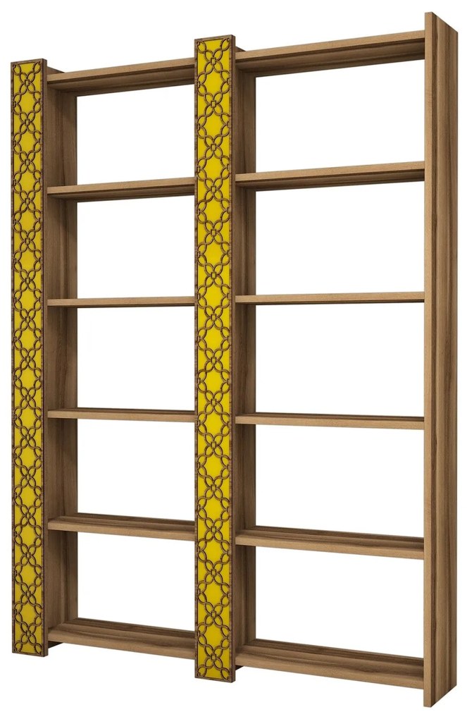 Estante City – Nogueira Amarela – 124,6x170x24,2 cm