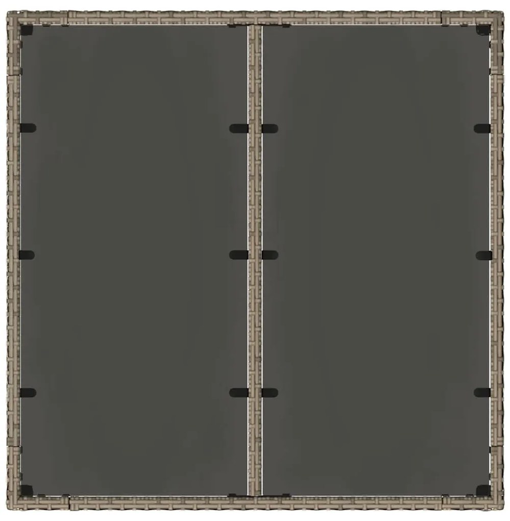 Conjunto de Jantar de Jardim vidaXL 3 Peças Cinza Polyrattan