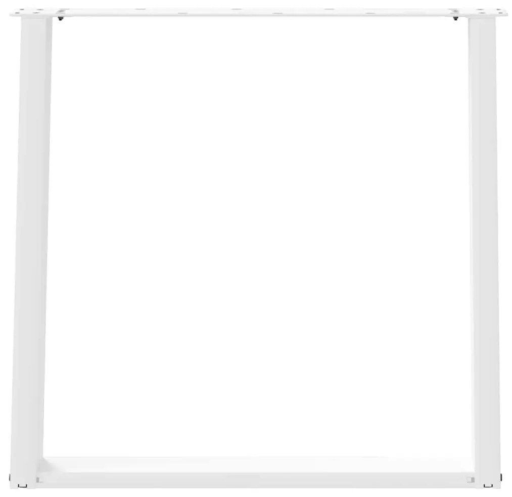 Pés de mesa de jantar em forma de U, 2 peças, branco, 70 x (72-73) cm,