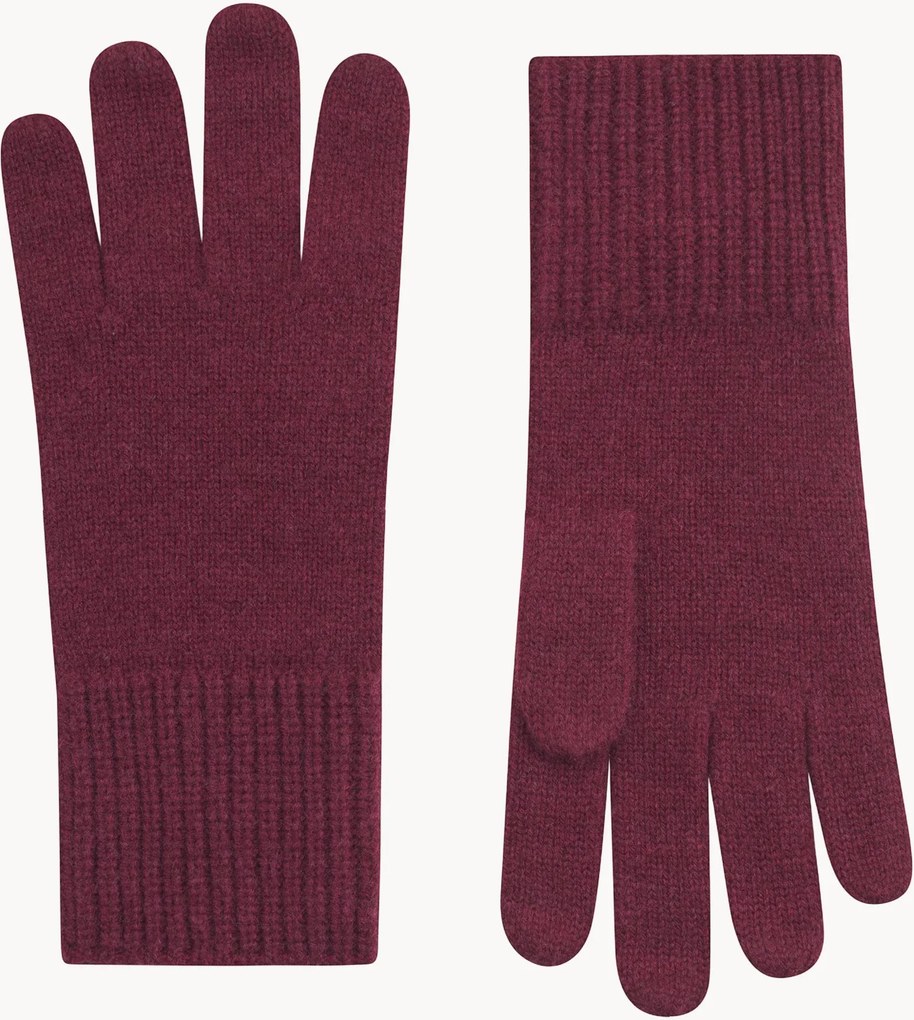 Luvas para mulher em lã com mistura de caxemira Solid