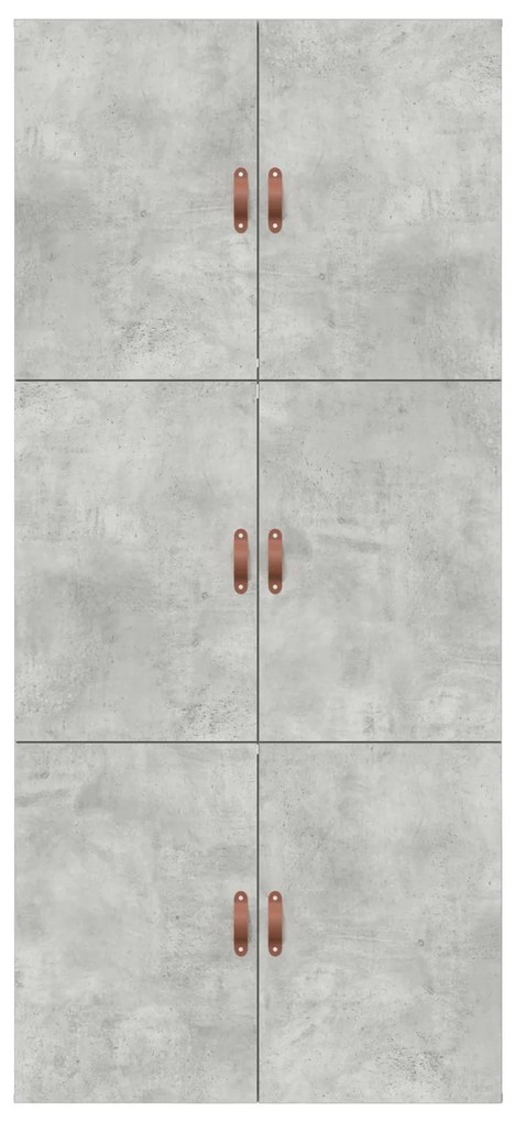 Estrutura de Cama com Arrumação Cinza Betão 80x200 cm