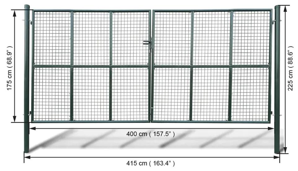 Portão de jardim em rede 415 x 225 cm / 400 x 175 cm