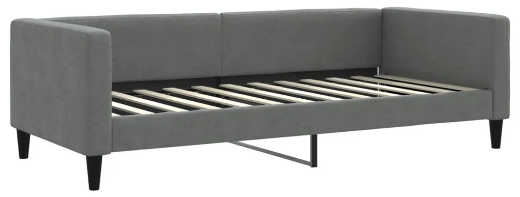 Sofá-cama c/ gavetão e gavetas 90x200 cm tecido cinzento-escuro