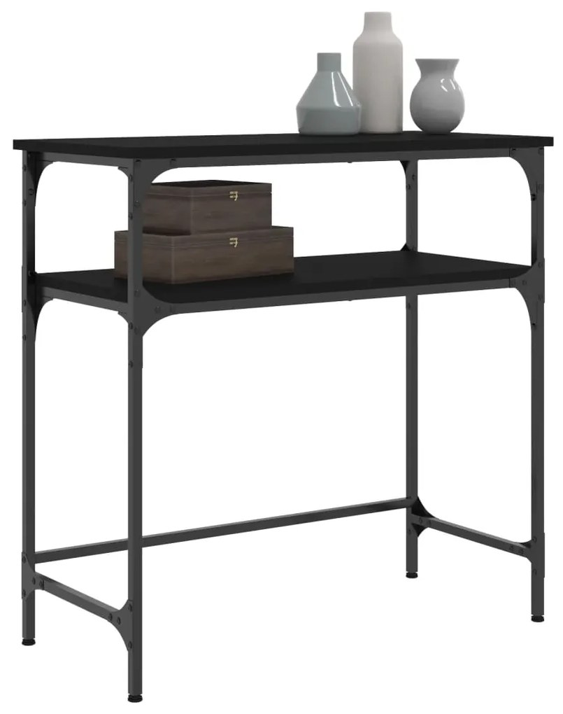 Mesa consola 75x35,5x75 cm derivados de madeira preto