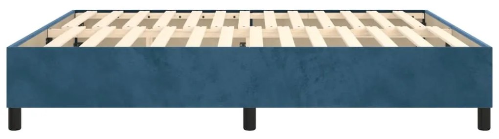Estrutura de cama sem colchão 180x200 cm veludo azul-escuro