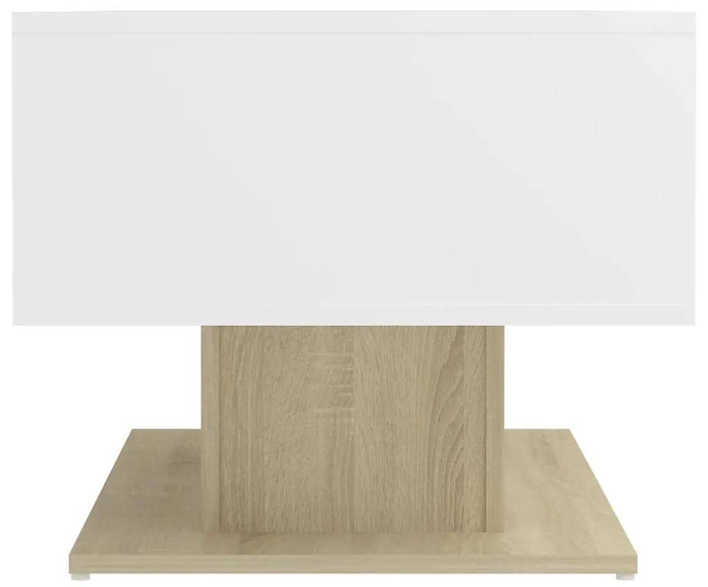 Mesa de centro 103,5x50x44,5cm contrapl. branco/carvalho sonoma