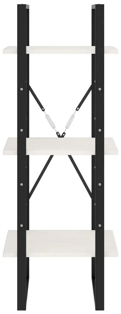 Estante c/ 3 prateleiras 40x30x105 cm pinho maciço branco