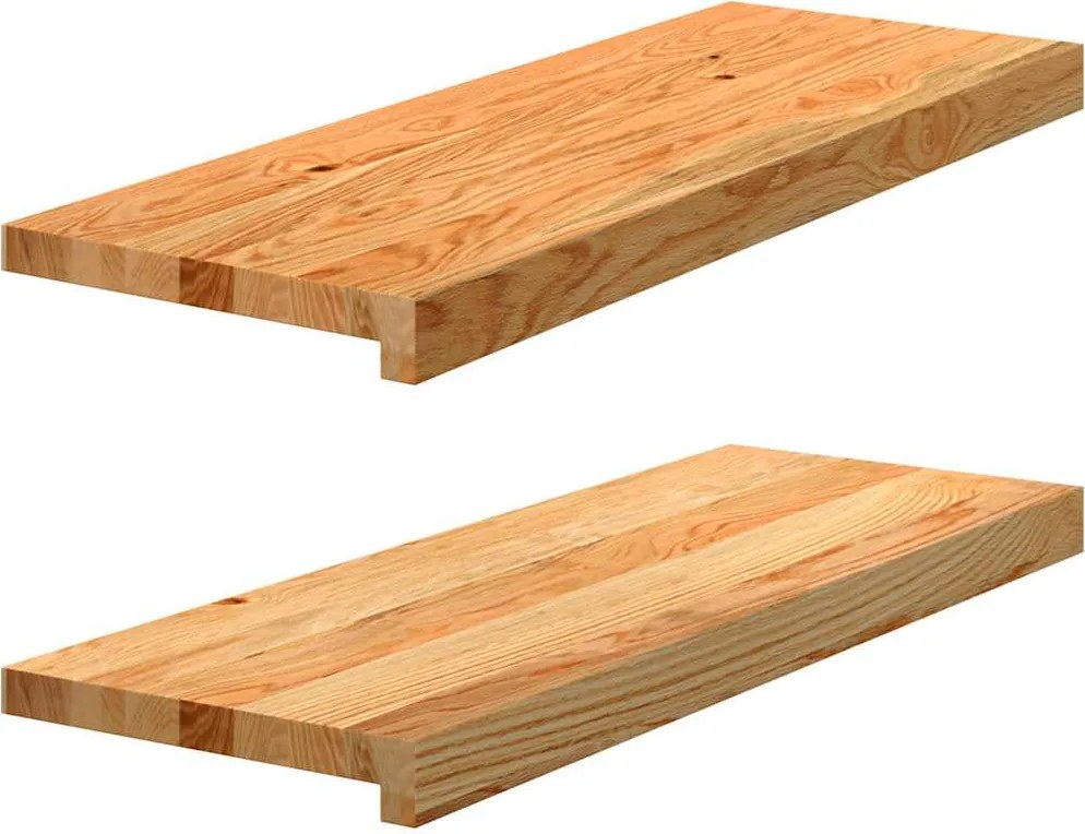 vidaXL Soleiras da janela 2 pcs 70x25x2 cm carvalho castanho-claro