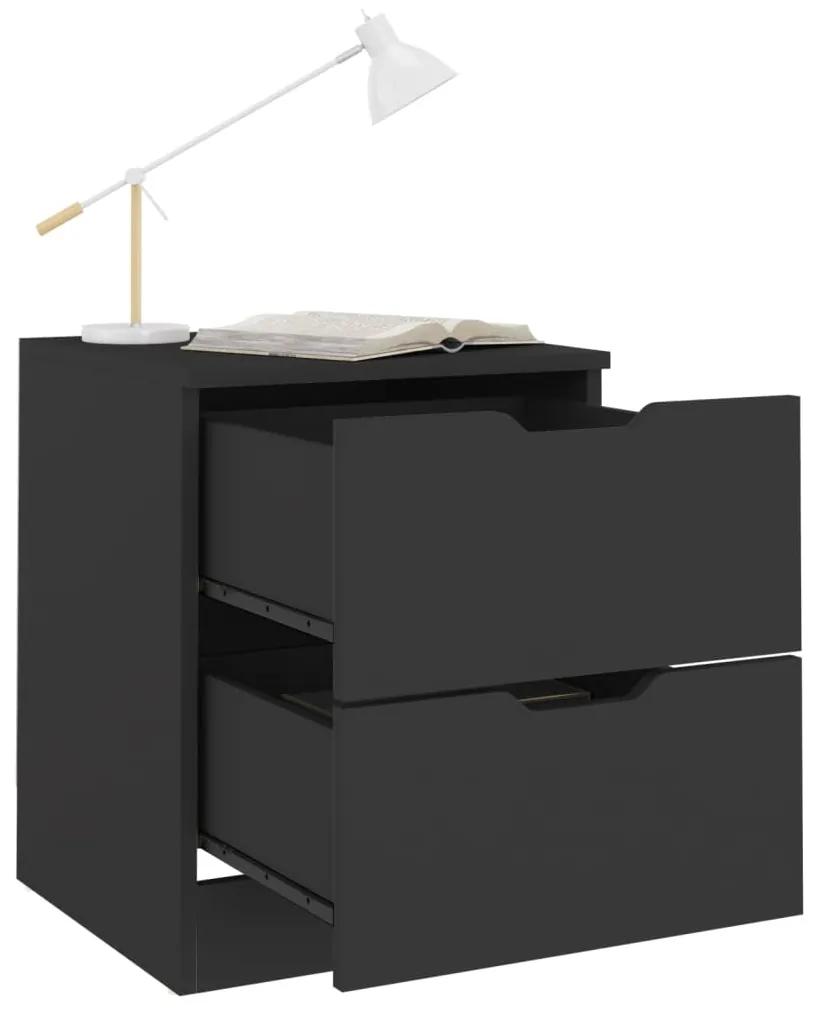Conjunto de 2 Mesas de Cabeceira Liz - Preto - Design Minimalista