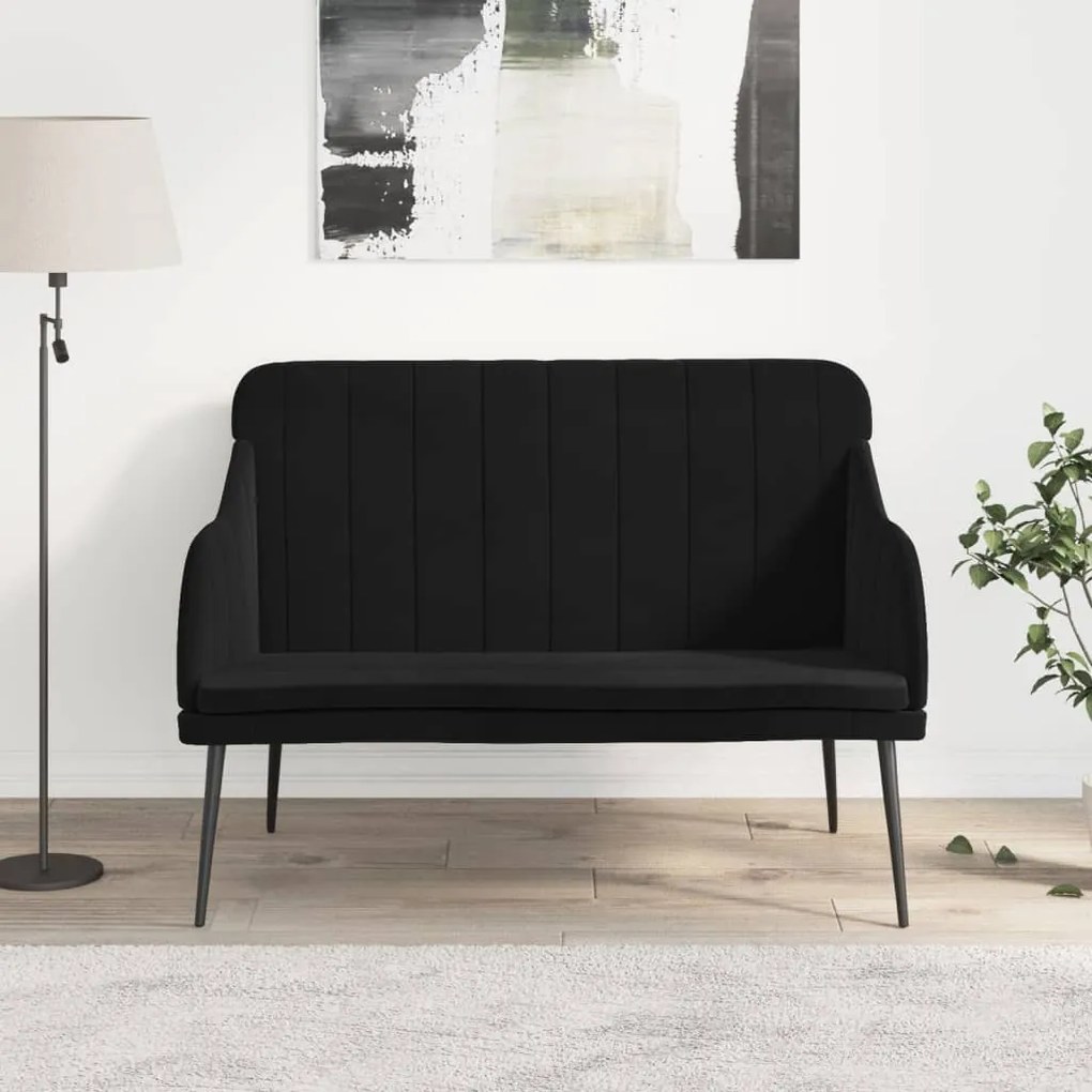 351469 vidaXL Banco 110x76x80 cm veludo preto