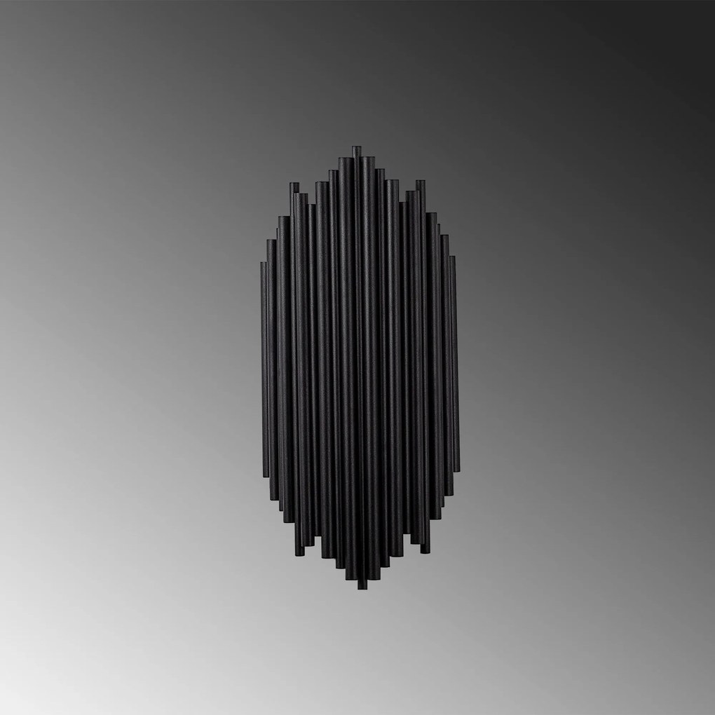 Candeeiro de Parede Kara – Preto – 18x40x8 cm