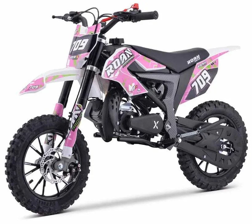 MINI MOTO PARA CRIANÇAS MiniCross Roan 709 gasolina 49cc 4.5CV 2024 ROSA