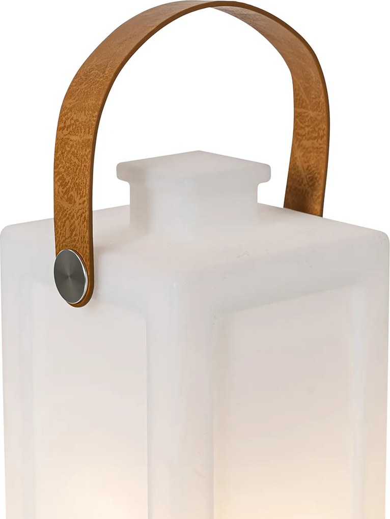 Candeeiro de mesa moderno branco efeito chama recarregável IP44 - Stard