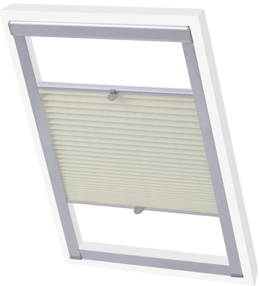 vidaXL Persiana plissada creme CK04