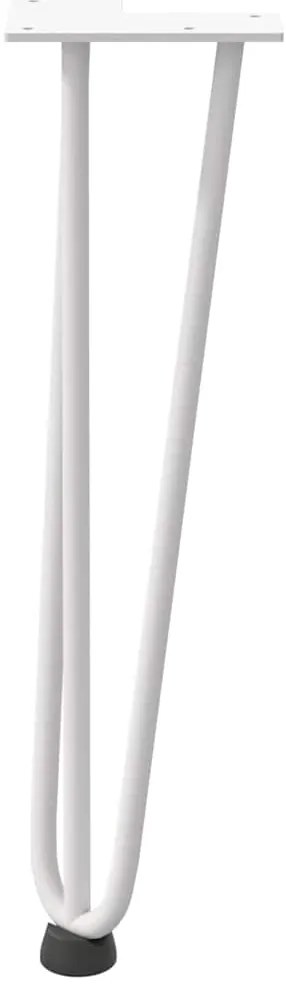 Pernas de grampo para mesa de centro 4 peças, branco, 42 cm, aço maciç