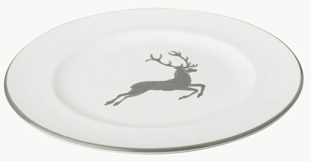 Prato de sobremesa artesanal Gourmet Grey Deer