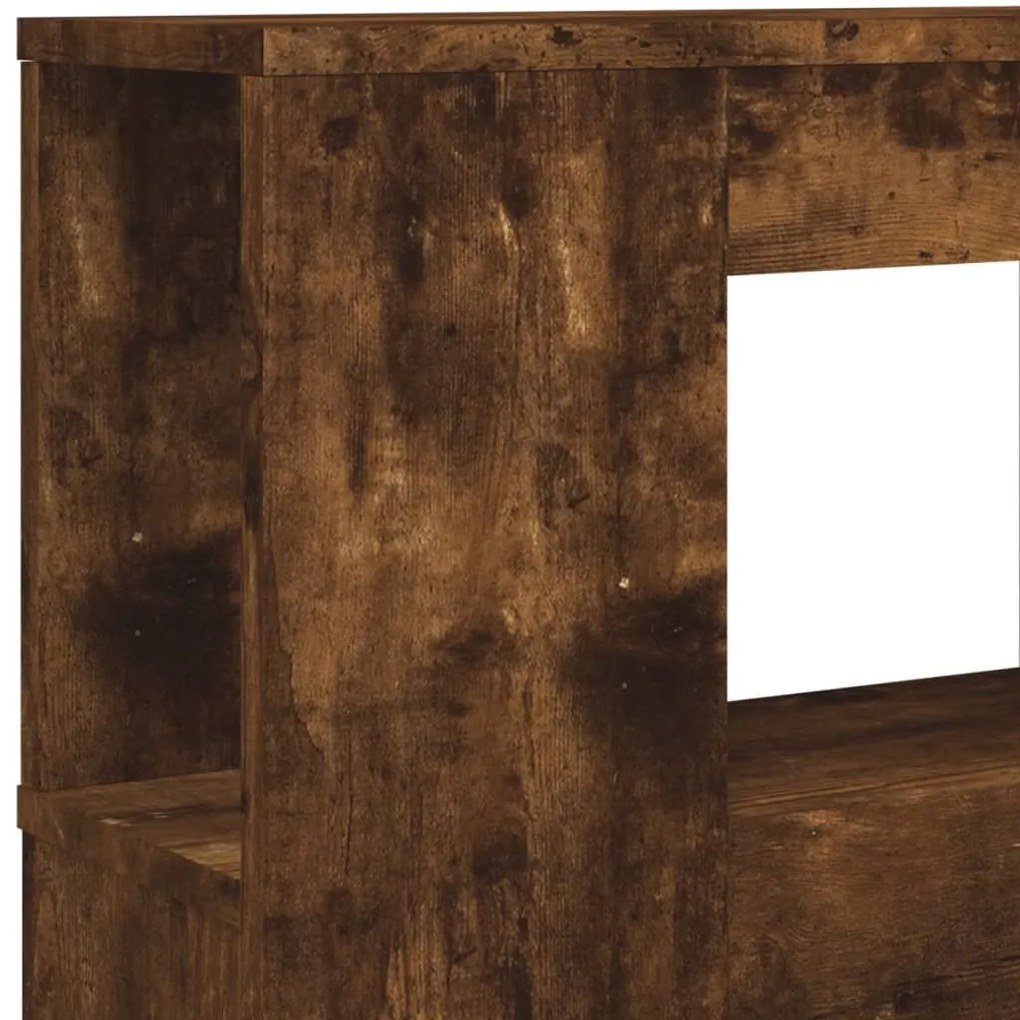 Cabeceira c/ LEDs 220x18,5x103,5 cm carvalho fumado
