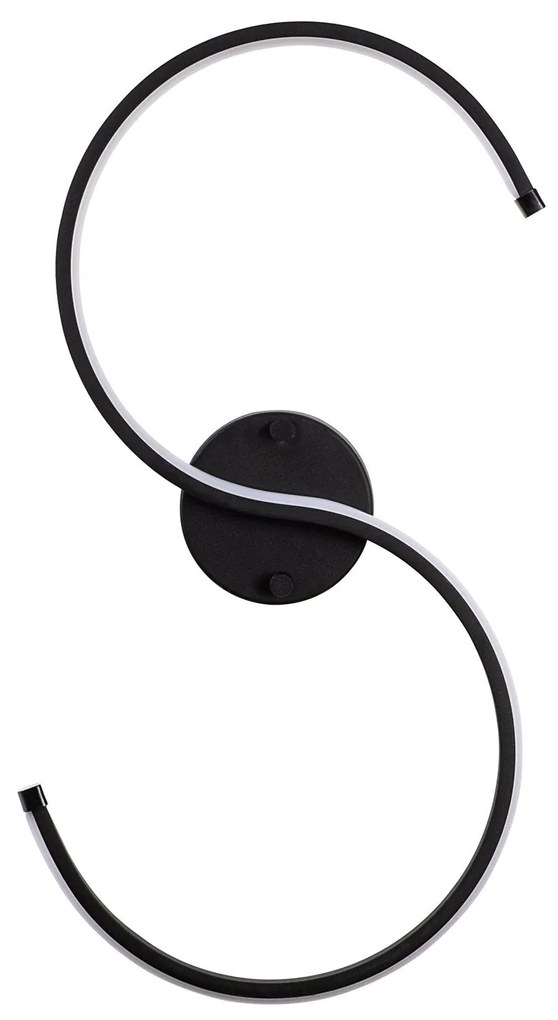 Candeeiro de Parede Es - Preto - 25 cm x 56 cm x 5 cm
