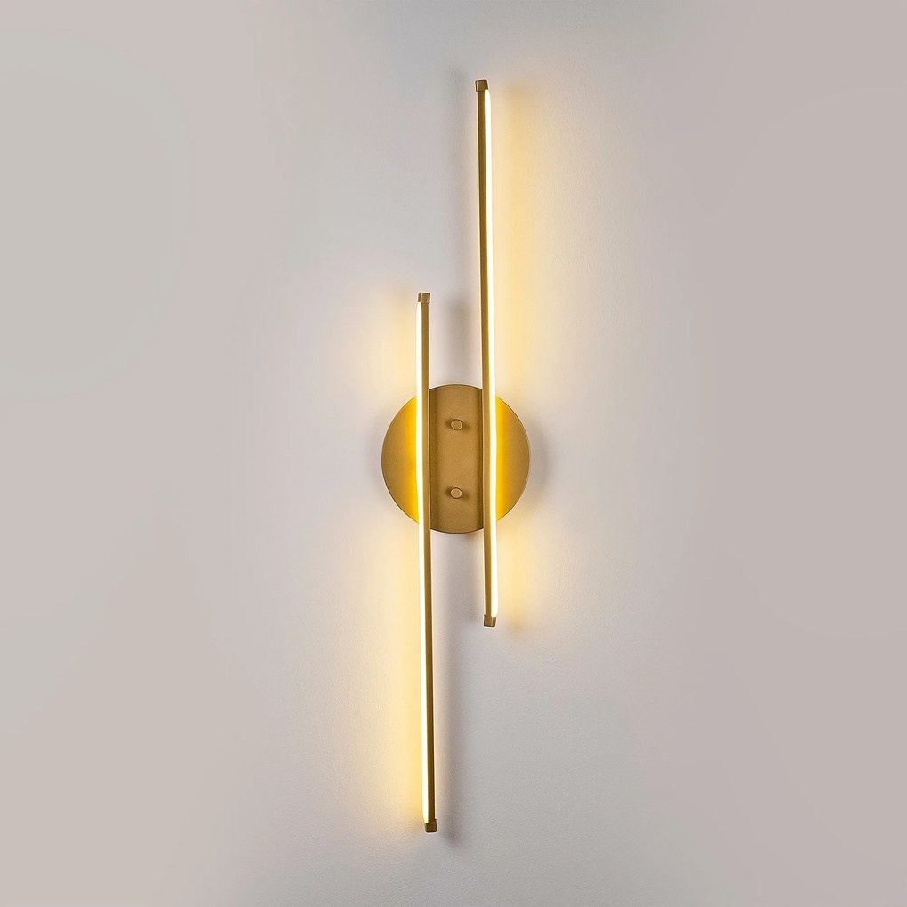 Candeeiro de Parede Umut - Dourado - 17cm x 86cm x 5cm