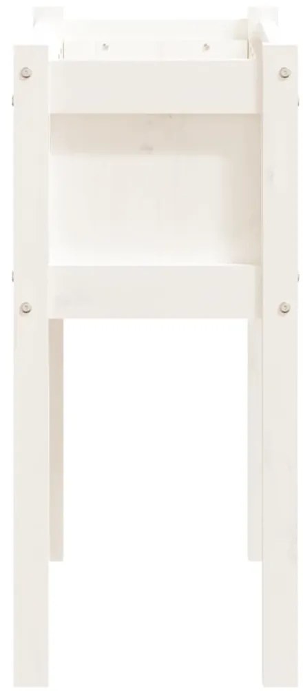 Vaso/floreira jardim c/ pernas 70x31x70 cm pinho maciço branco