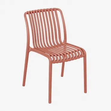 Cadeira De Jardim Empilhável De Polipropileno Wendell Terracota - Sklum