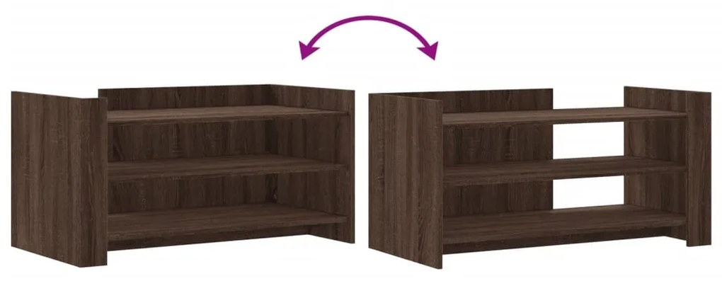Mesa de centro 100x50x50 cm deriv. madeira carvalho castanho