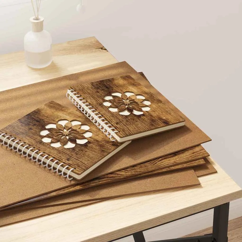 vidaXL Painéis de Decoração 12 pcs Carvalho Defumado 30 x 42 x 0.27 cm