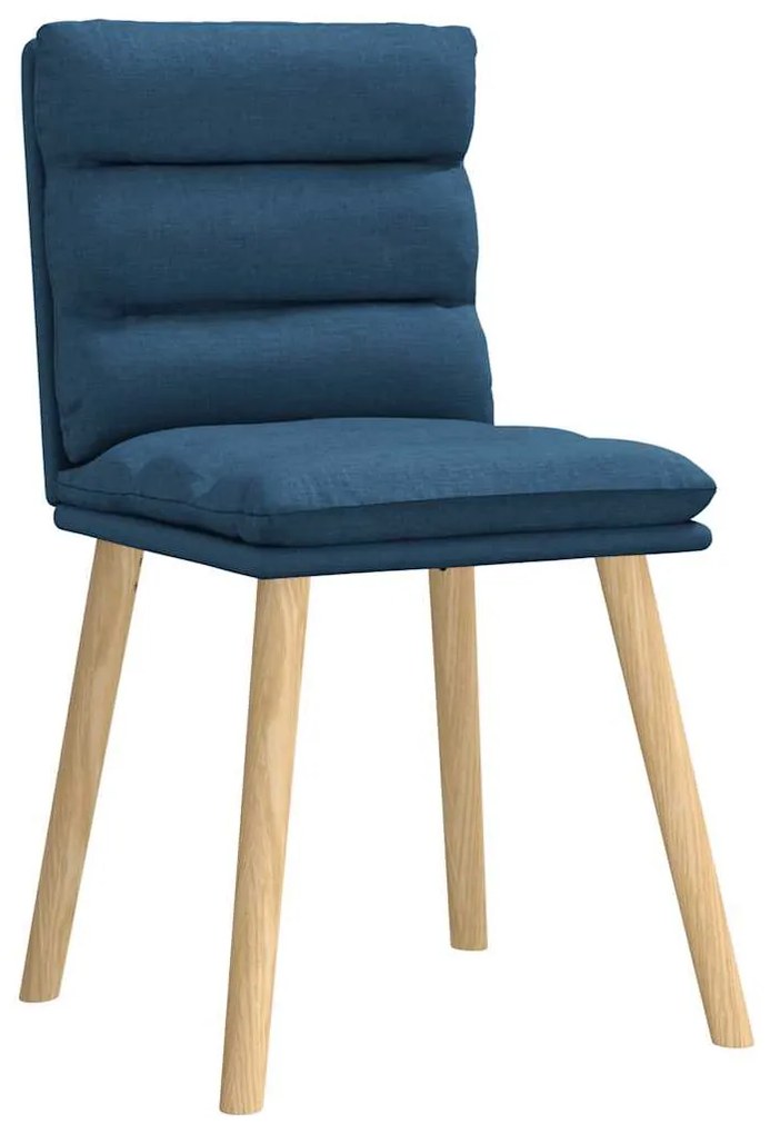 Cadeiras de jantar 4 pcs tecido azul