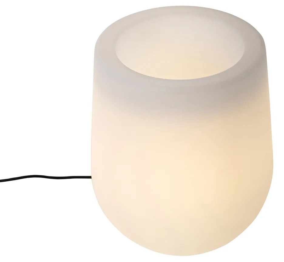 Candeeiro de pé para exterior vaso de flores branco IP44 - Flowerpot Moderno