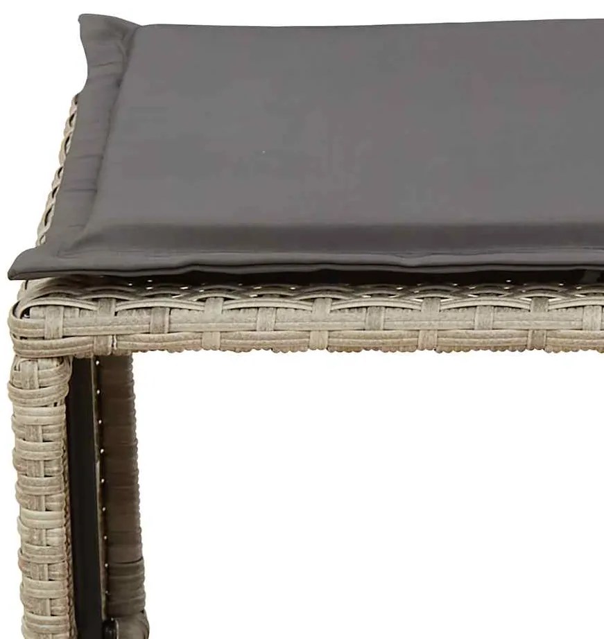 5 pcs conjunto sofás de jardim c/ almofadões empilhável vime PE