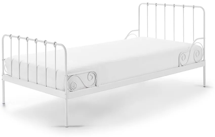 Cama infantil ALICE Metal 90x200cm + Estrado Branca
