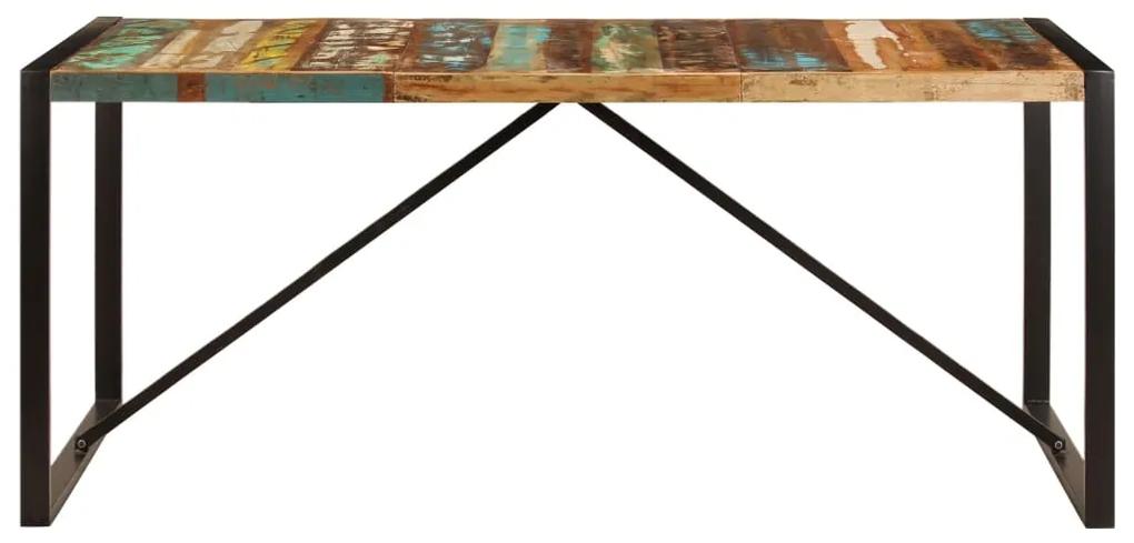 Mesa de jantar 180x90x75 cm madeira recuperada maciça