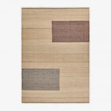 Alfombra Retangular De Juta E Algodão Brianda Cores Naturais & 160 X 230 Cm - Sklum