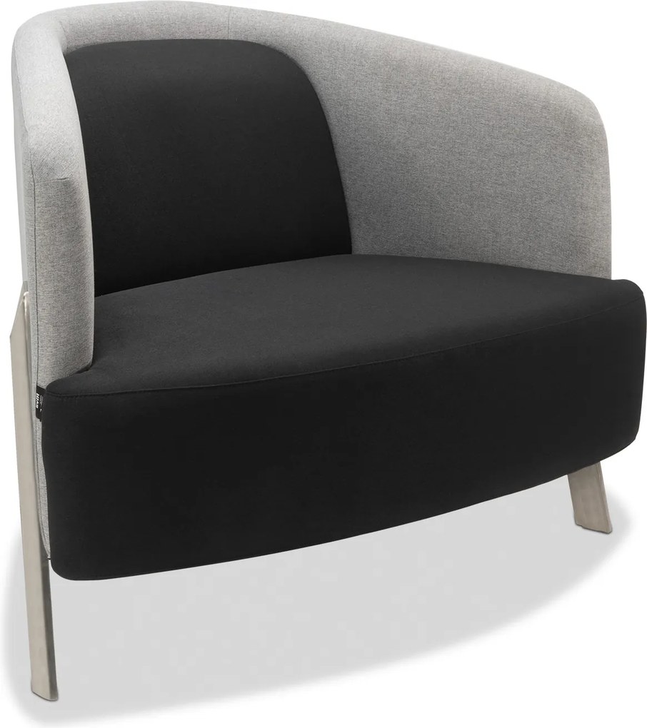 Poltrona Gante Riva em Tecido Premium com Pés Cromados 1020x840x840 mm