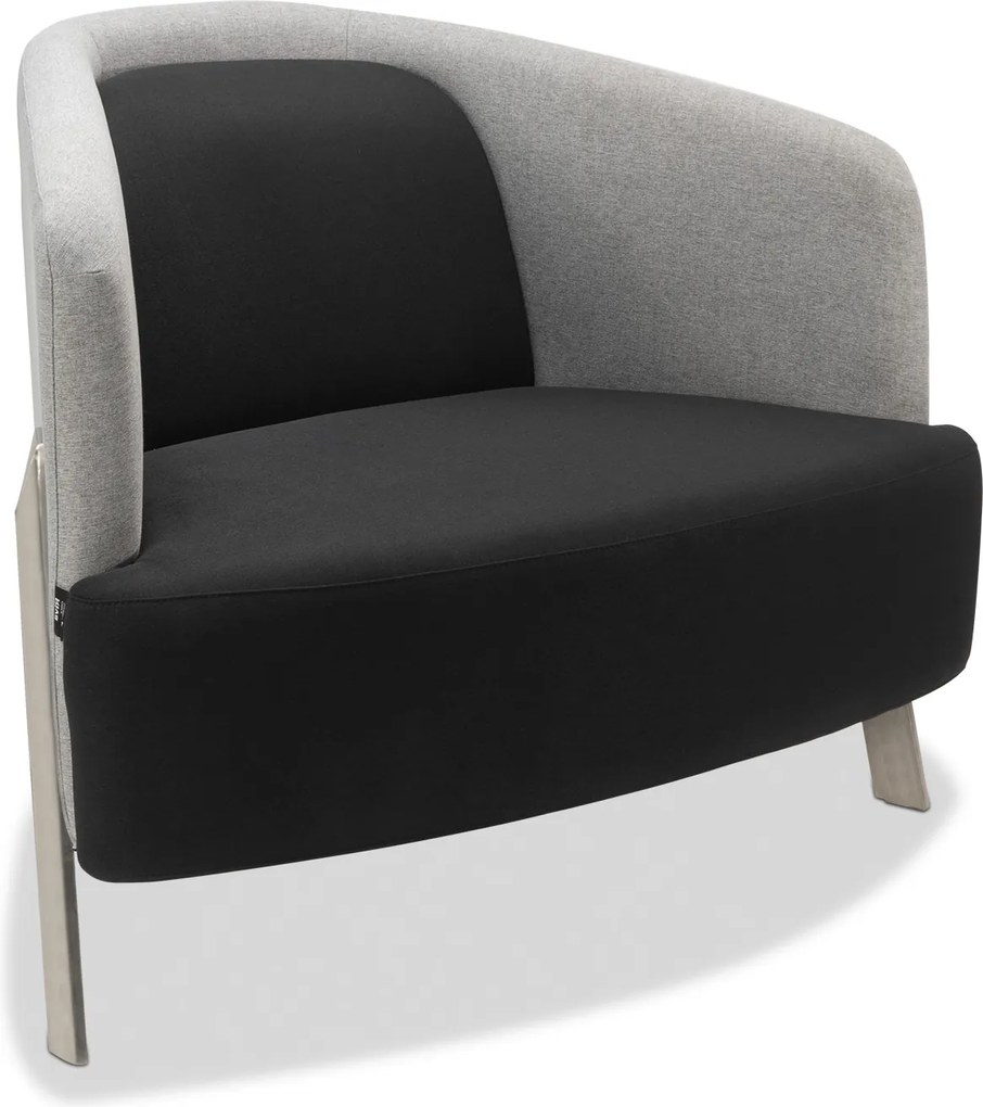 Poltrona Gante - Tecido com Pés Cromados