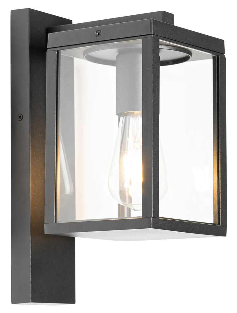 LED Lanterna de parede exterior inteligente preta IP44 incl. Industrial