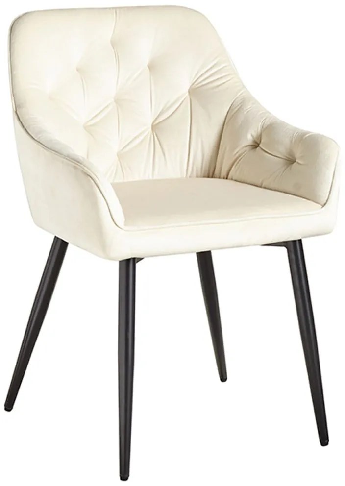 Cadeira Salle Veludo - Beige
