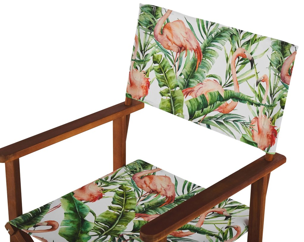 Conjunto de 2 capas multicolor motivo flamingo para cadeiras CINE Beliani