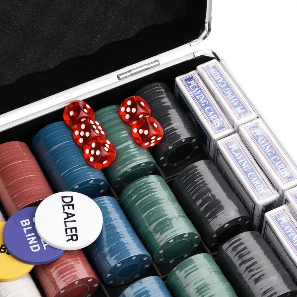 Conjunto de fichas de póquer 600 pcs 4 g